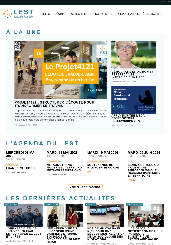 Capture Site Web UMR ComLab CNRS - AMU  